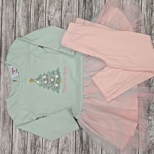 Counting Dasies Mint And Pink Holiday Outfit